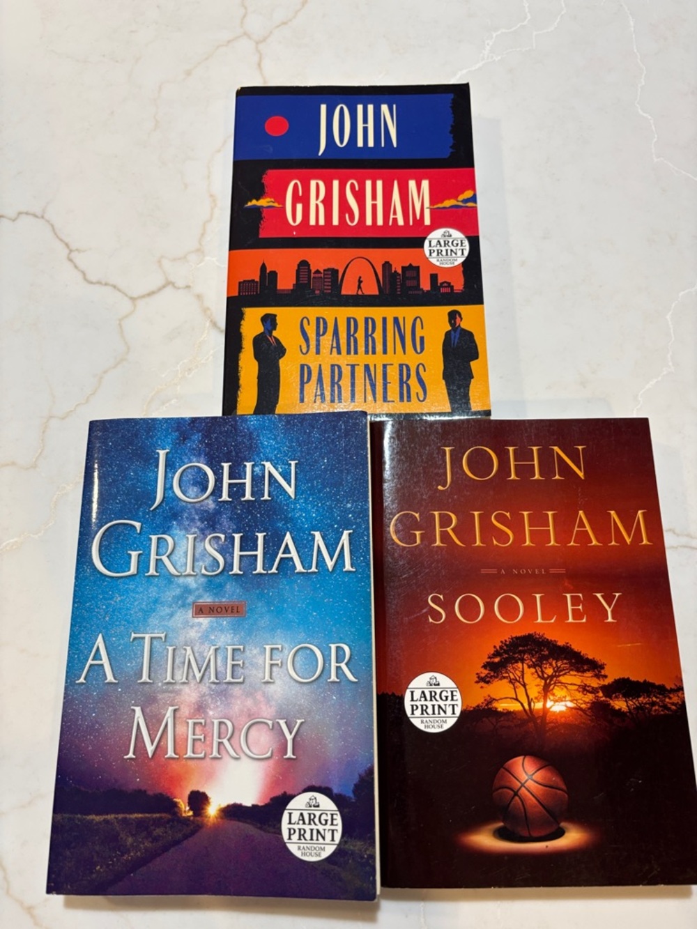 John Grisham Set of 3 Large Print Paperback Bundle